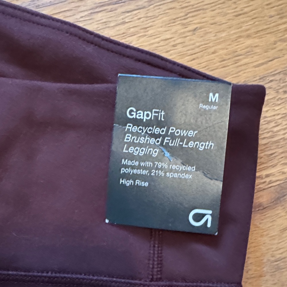 Gap Women’s Burgundy Leggings - Picture 3 of 4